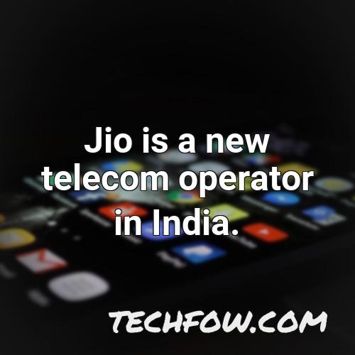jio is a new telecom operator in india
