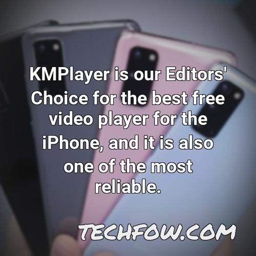 kmplayer is our editors choice for the best free video player for the iphone and it is also one of the most reliable