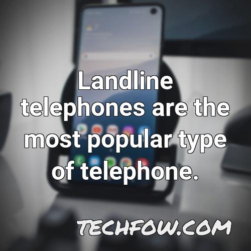landline telephones are the most popular type of telephone