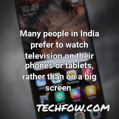 many people in india prefer to watch television on their phones or tablets rather than on a big screen