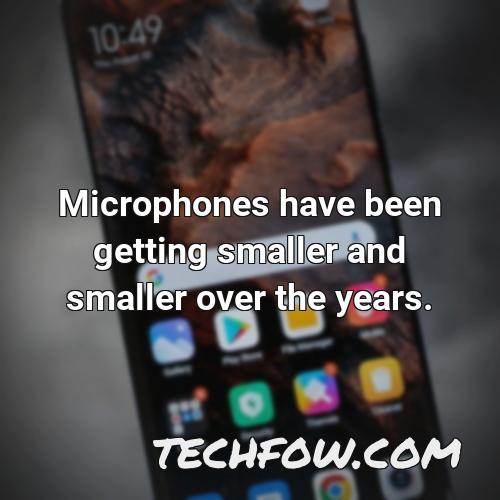 microphones have been getting smaller and smaller over the years
