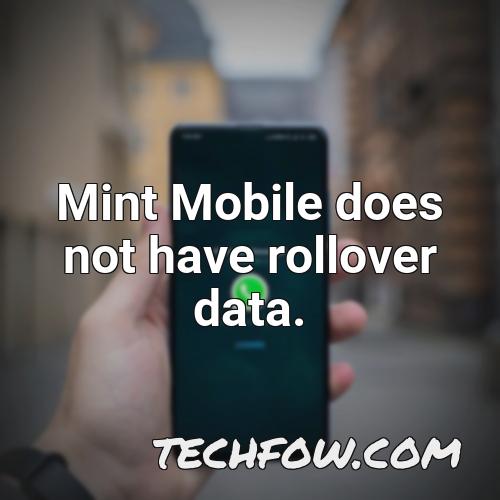 mint mobile does not have rollover data