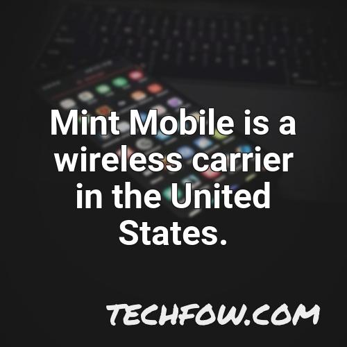 mint mobile is a wireless carrier in the united states