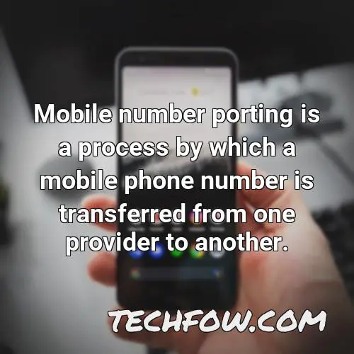 mobile number porting is a process by which a mobile phone number is transferred from one provider to another