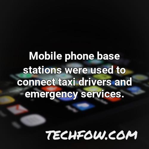 mobile phone base stations were used to connect taxi drivers and emergency services