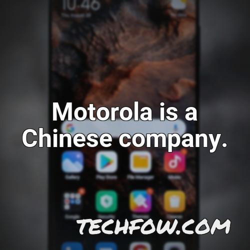 motorola is a chinese company
