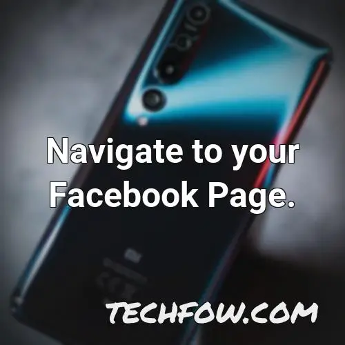 navigate to your facebook page