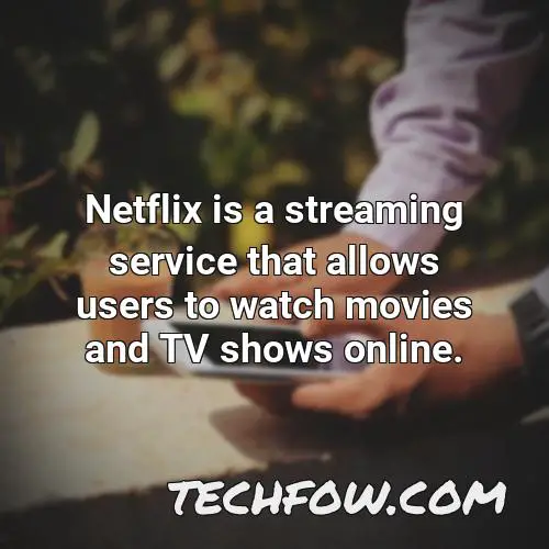 netflix is a streaming service that allows users to watch movies and tv shows online