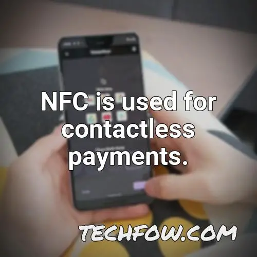 nfc is used for contactless payments