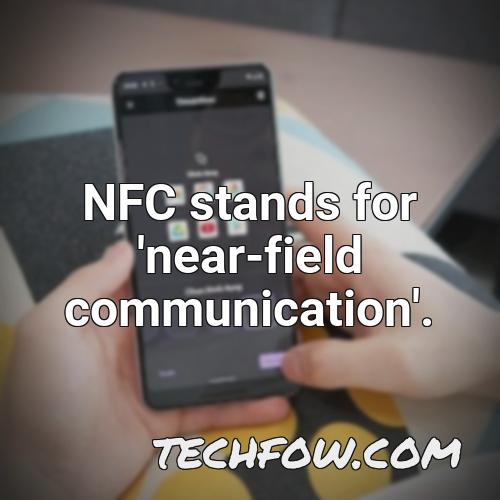 nfc stands for near field communication