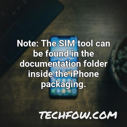 note the sim tool can be found in the documentation folder inside the iphone packaging