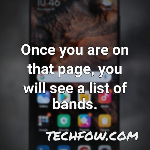 once you are on that page you will see a list of bands