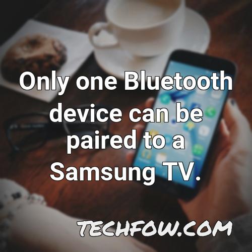 only one bluetooth device can be paired to a samsung tv