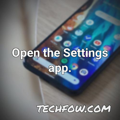 open the settings app 5
