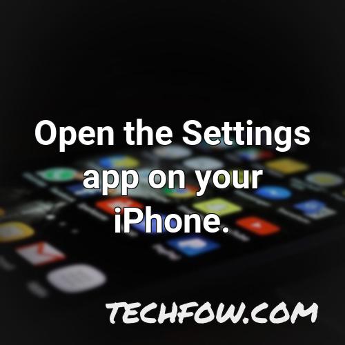 open the settings app on your iphone 11