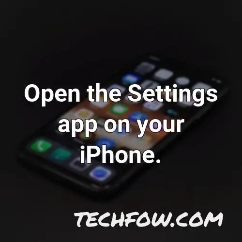 open the settings app on your iphone 6