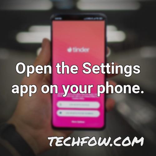 open the settings app on your phone 9