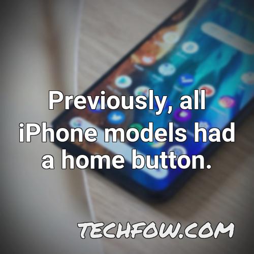 previously all iphone models had a home button