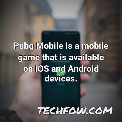 pubg mobile is a mobile game that is available on ios and android devices