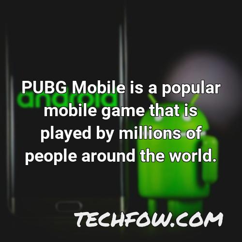 pubg mobile is a popular mobile game that is played by millions of people around the world