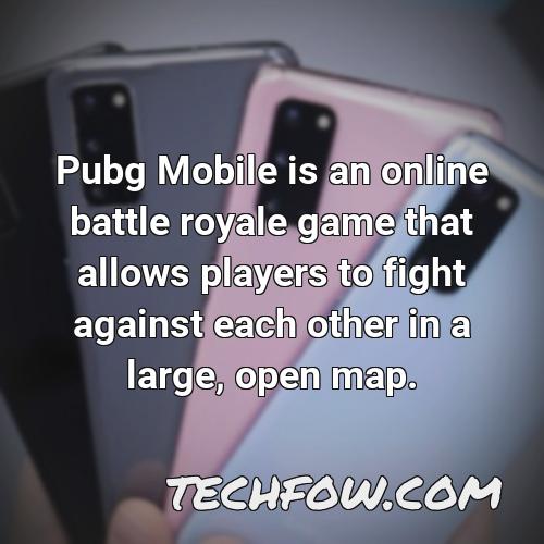 pubg mobile is an online battle royale game that allows players to fight against each other in a large open map