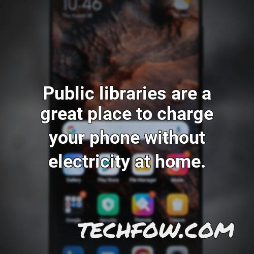 public libraries are a great place to charge your phone without electricity at home