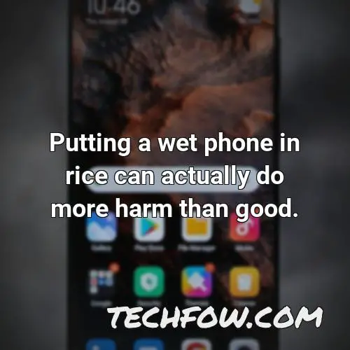 putting a wet phone in rice can actually do more harm than good