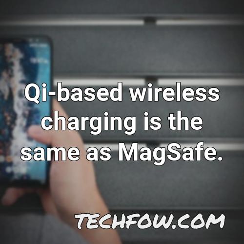 qi based wireless charging is the same as magsafe 1