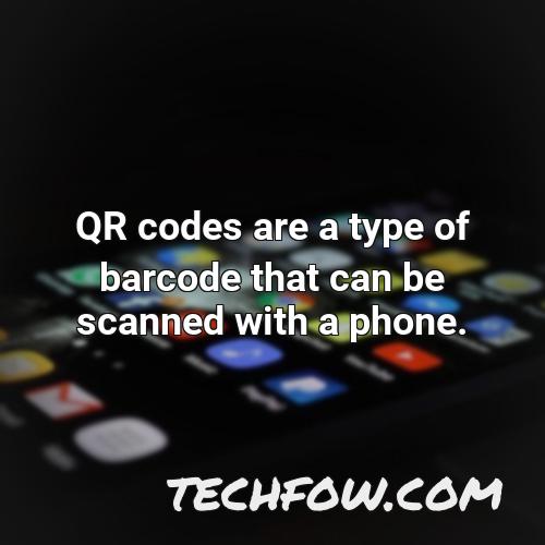qr codes are a type of barcode that can be scanned with a phone