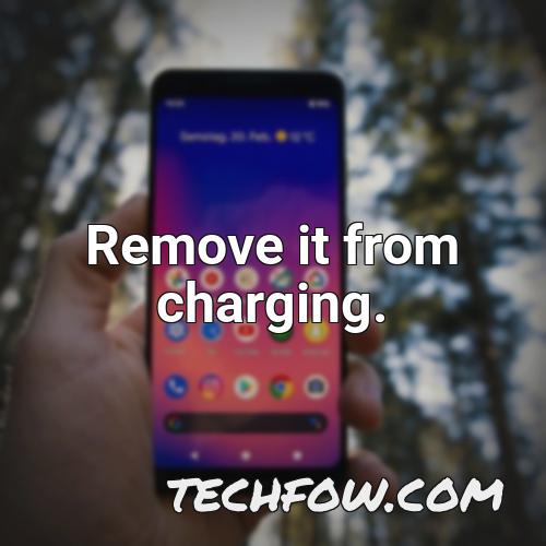 remove it from charging