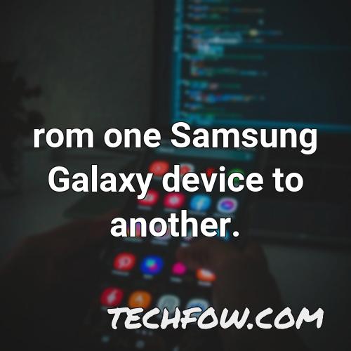 rom one samsung galaxy device to another