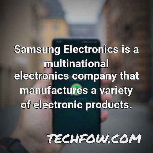 samsung electronics is a multinational electronics company that manufactures a variety of electronic products