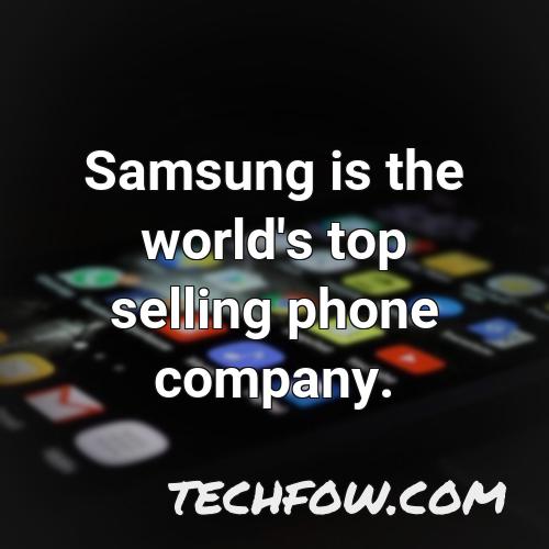 samsung is the world s top selling phone company