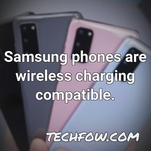 samsung phones are wireless charging compatible