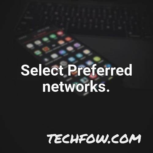 select preferred networks 1