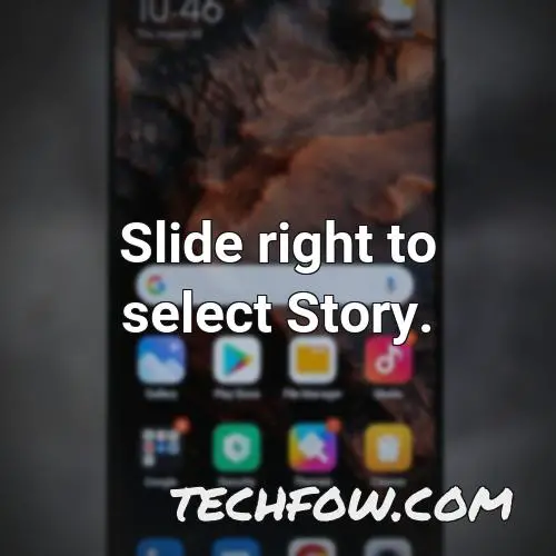 slide right to select story
