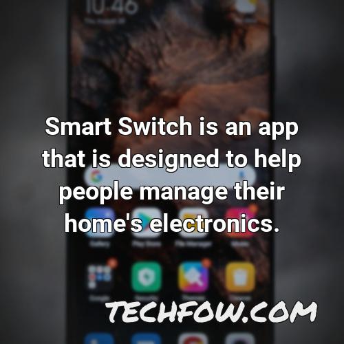 smart switch is an app that is designed to help people manage their home s electronics