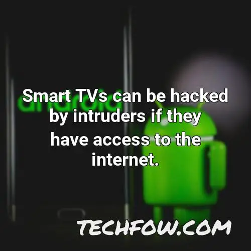 smart tvs can be hacked by intruders if they have access to the internet