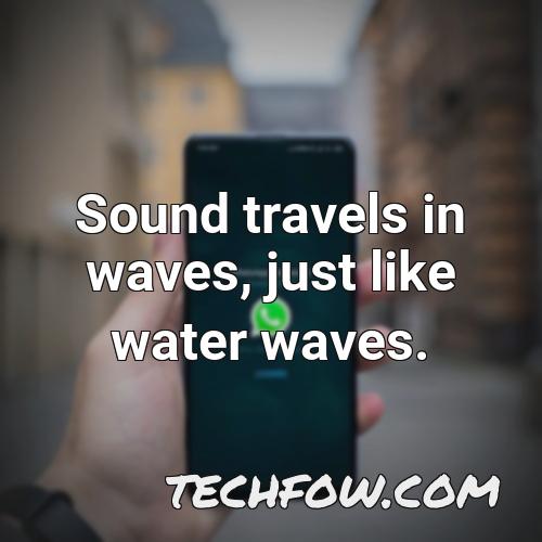 sound travels in waves just like water waves