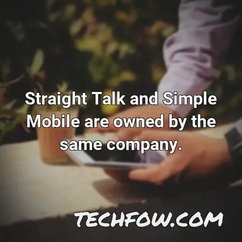 straight talk and simple mobile are owned by the same company