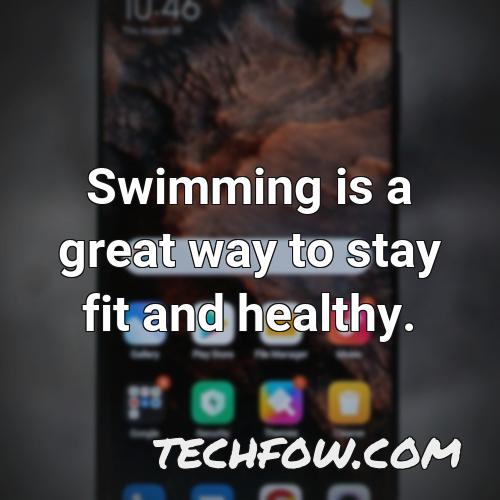 swimming is a great way to stay fit and healthy