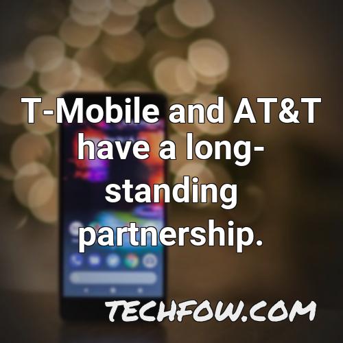 t mobile and at t have a long standing partnership
