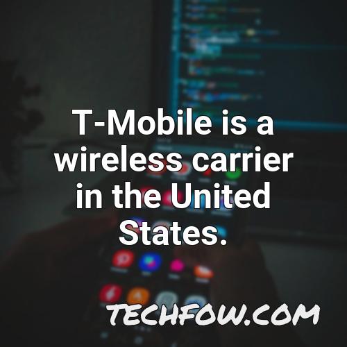 t mobile is a wireless carrier in the united states 1
