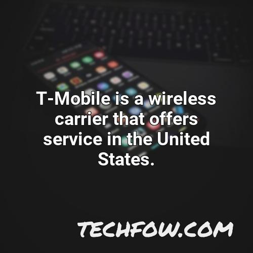 t mobile is a wireless carrier that offers service in the united states