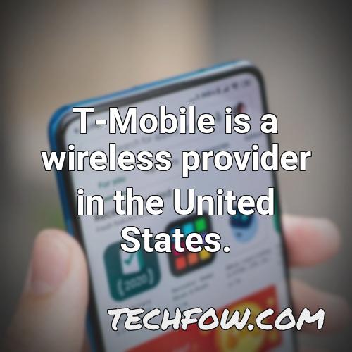 t mobile is a wireless provider in the united states