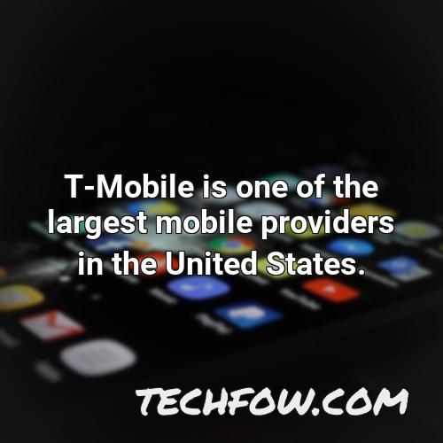 t mobile is one of the largest mobile providers in the united states