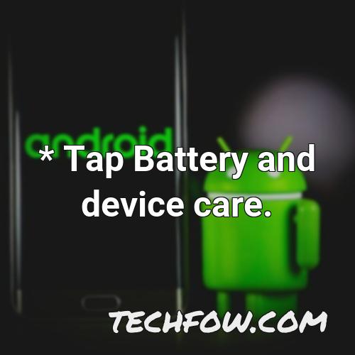 tap battery and device care
