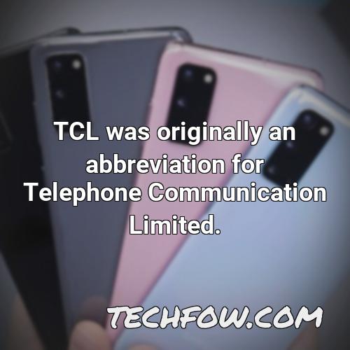 tcl was originally an abbreviation for telephone communication limited