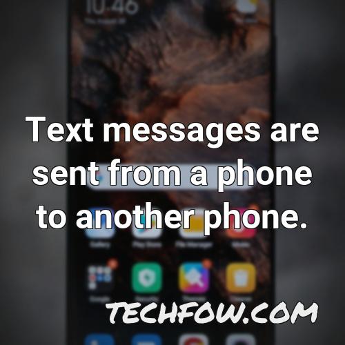 text messages are sent from a phone to another phone