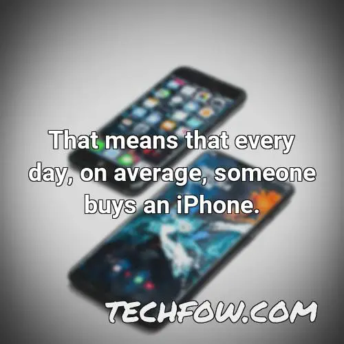 that means that every day on average someone buys an iphone